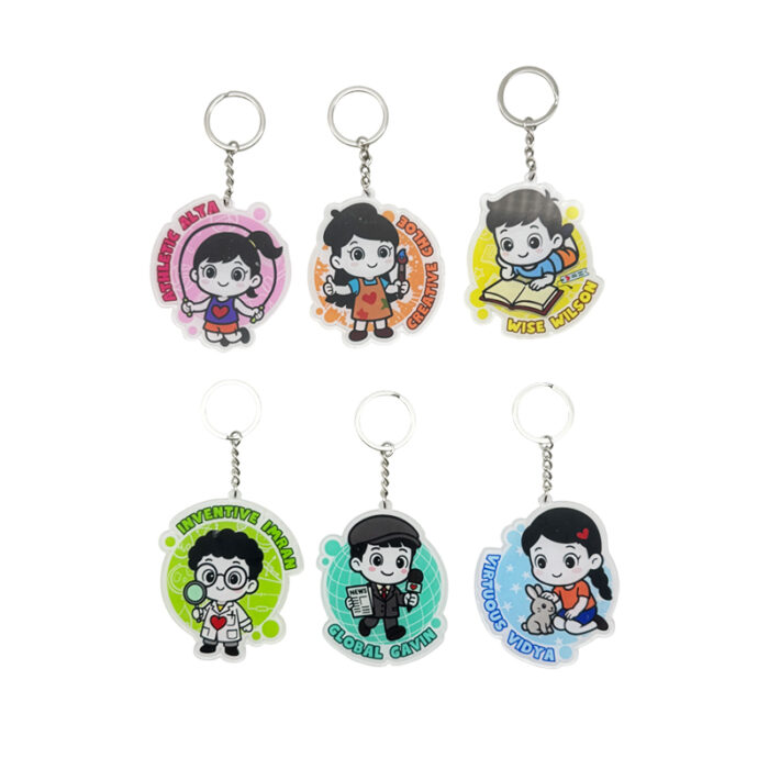 Acrylic Keychain - Events & Promo corporate gifts for corporate gifting in Singapore with custom logo branding.Acrylic keychain is a durable, customizable accessory made from lightweight acrylic material. It can feature vibrant designs, logos, or personal images, making it perfect for gifts or souvenirs.