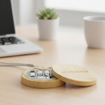 Bamboo Multi Cable Set - Tech corporate gifts for corporate gifting in Singapore with custom logo branding.A bamboo multi-cable set includes several cables. It typically features different connectors like USB, Lightning, and Type-C, making it perfect for charging various devices.