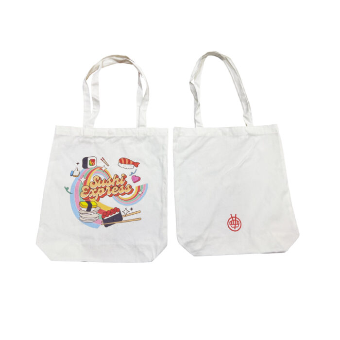 Canvas Tote Bag - branded bags and pouches for corporate gifting in Singapore with custom logo branding. A canvas tote bag is a sturdy, reusable bag made from durable cotton canvas.