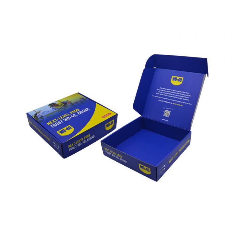 Corrugated Mailer Box- custom packaging for corporate gifting in Singapore with custom logo branding. It provides secure protection for items during shipping with its sturdy design and cushioning properties.