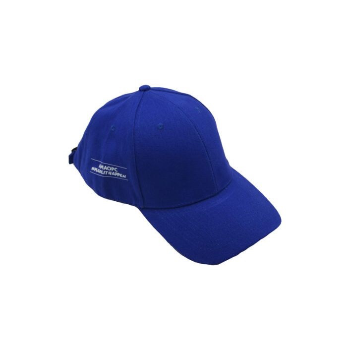 Cotton Cap (6 Panel) - branded apparel for corporate gifting in Singapore with custom logo branding. A cotton cap is a lightweight, breathable hat made from soft cotton fabric.