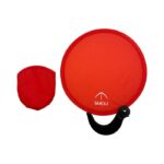 Foldable Frisbee Fan with Handle - event giveaways and promotional items for corporate gifting in Singapore with custom logo branding. A foldable fan with a handle is a compact, portable fan that can be easily folded for storage.