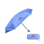 Foldable Umbrella with Casing - lifestyle corporate gifts for corporate gifting in Singapore with custom logo branding. Foldable umbrella with a casing and a manual open mechanism, perfect for easy storage and on-the-go use.
