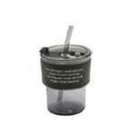 Glass Tumbler Coffee Cup with Lid and Straw - branded drinkware for corporate gifting in Singapore with custom logo branding. Stay eco-friendly and stylish with our glass tumbler coffee cup, designed with a spill-proof lid and a convenient straw for an enhanced drinking experience.