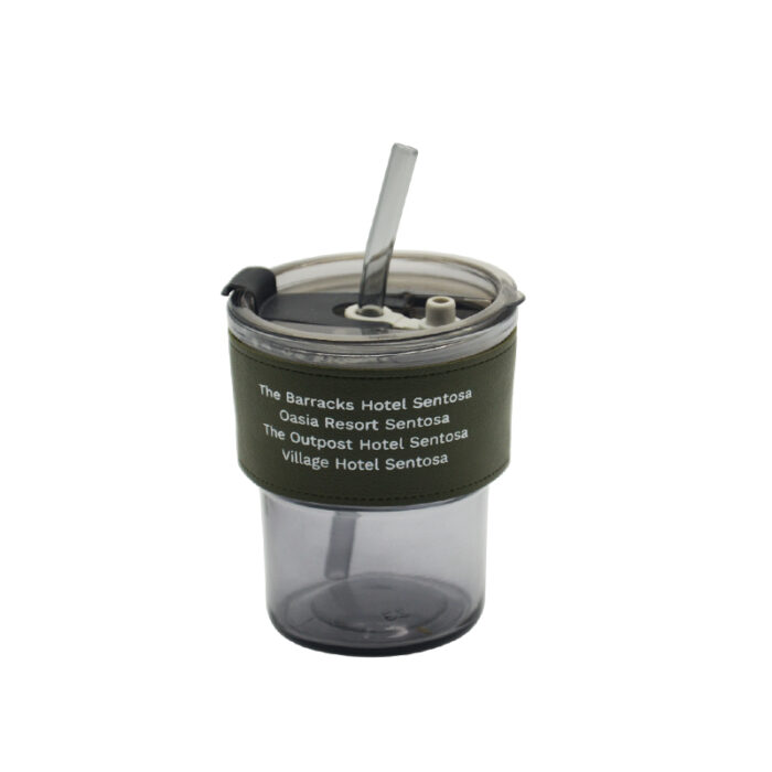 Glass Tumbler Coffee Cup with Lid and Straw - branded drinkware for corporate gifting in Singapore with custom logo branding. Stay eco-friendly and stylish with our glass tumbler coffee cup, designed with a spill-proof lid and a convenient straw for an enhanced drinking experience.