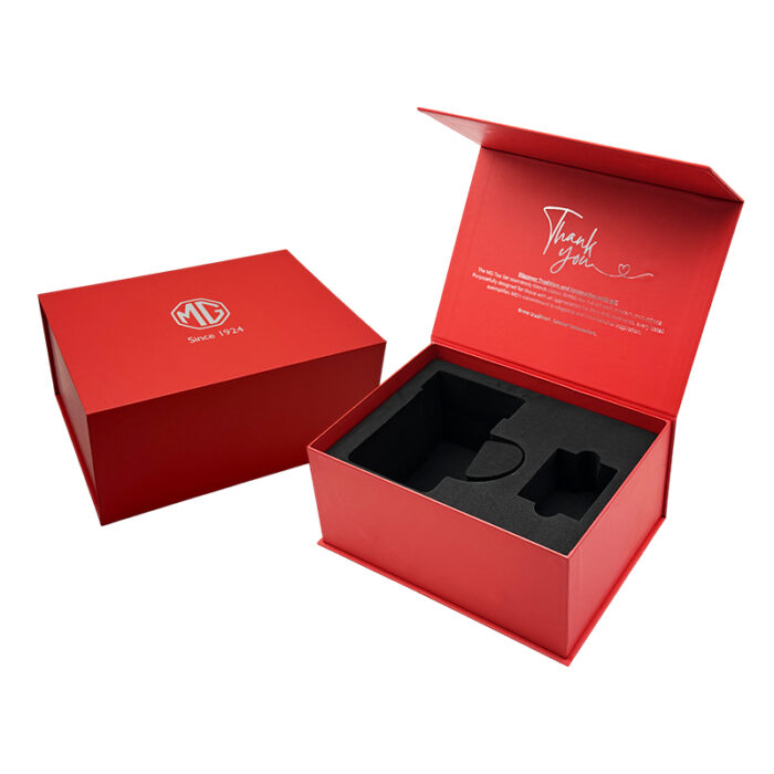 Magnetic Box - custom packaging for corporate gifting in Singapore with custom logo branding. A magnetic box features a secure closure using built-in magnets, providing an elegant and convenient packaging solution.