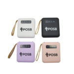 Mini Powerbank with 4 Built in Cable - branded tech gifts for corporate gifting in Singapore with custom logo branding. Mini powerbank comes with four built-in cables, making it a convenient all-in-one charging solution.