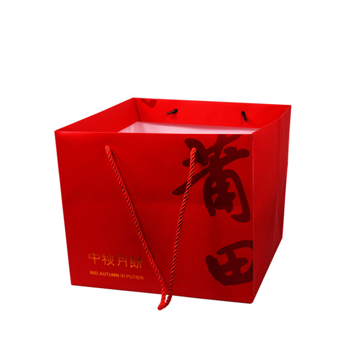 White Card Paper Bag - custom packaging for corporate gifting in Singapore with custom logo branding. It is commonly used for retail packaging and branding.