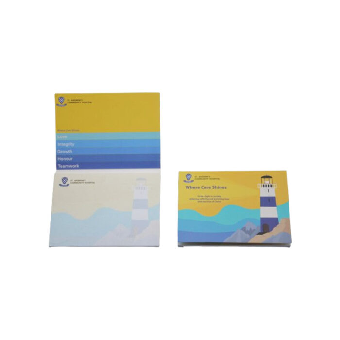 Post It Pad with Whitecard Cover - Stationery corporate gifts for corporate gifting in Singapore with custom logo branding.Featuring a durable whitecard cover, this Post-It pad ensures your sticky notes stay protected while providing a professional and convenient solution for jotting down reminders.