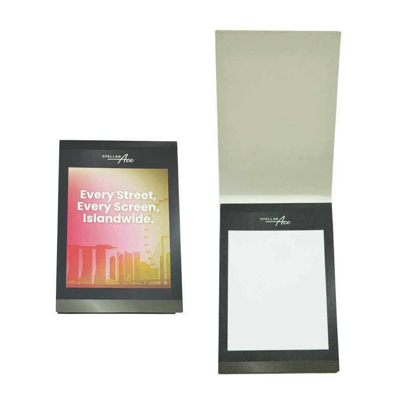 Post It Pad with Whitecard Cover - Stationery corporate gifts for corporate gifting in Singapore with custom logo branding.Featuring a durable whitecard cover, this Post-It pad ensures your sticky notes stay protected while providing a professional and convenient solution for jotting down reminders.