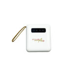 Mini Powerbank with 4 Built in Cable - branded tech gifts for corporate gifting in Singapore with custom logo branding. Mini powerbank comes with four built-in cables, making it a convenient all-in-one charging solution.