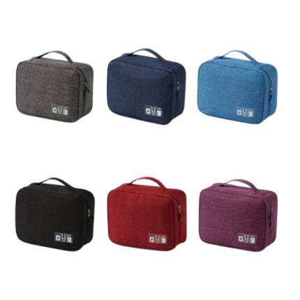 Travel Organizer Pouch - branded bags and pouches for corporate gifting in Singapore with custom logo branding. The Travel Organizer Pouch is a compact, efficient solution for organizing your travel essentials. 5cm (L) x 10cm (W) x 18.5cm (H).
