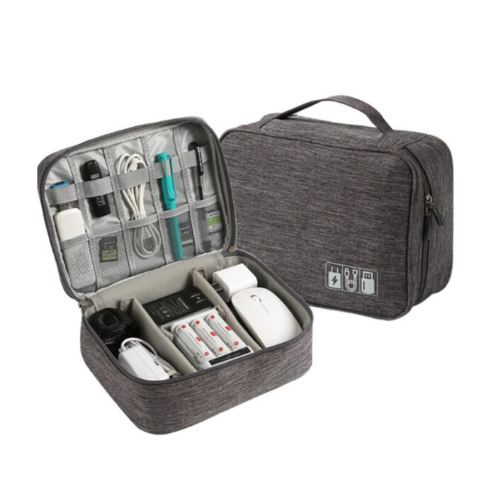 Travel Organizer Pouch - branded bags and pouches for corporate gifting in Singapore with custom logo branding. The Travel Organizer Pouch is a compact, efficient solution for organizing your travel essentials. 5cm (L) x 10cm (W) x 18.5cm (H).