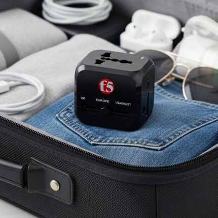 Worldwide Travel Adaptor PD20W - Tech corporate gifts for corporate gifting in Singapore with custom logo branding.A Worldwide Travel Adaptor PD20W is a compact, multi-region plug that supports fast charging with Power Delivery (PD) up to 20W. Ideal for international travel, it works with various plug types and ensures efficient charging for your devices.