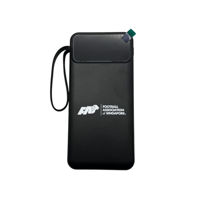 4 Built in Cable Powerbank - branded tech gifts for corporate gifting in Singapore with custom logo branding. The 4 Built-in Cable Powerbank is a portable and convenient charging solution, featuring four integrated cables for quick and easy charging of….