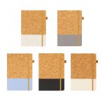 Eco Cork Hardcover Notebook - Stationery corporate gifts for corporate gifting in Singapore with custom logo branding.This notebook combines style and sustainability. The durable cork cover protects your notes, while the high-quality paper provides a smooth writing surface.