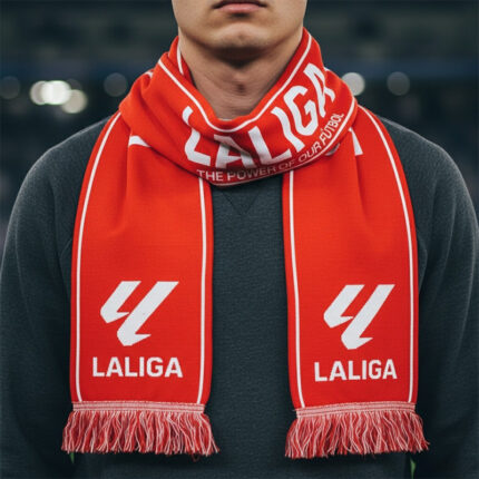 Football Scarf - branded apparel for corporate gifting in Singapore with custom logo branding. Design your own unique football scarf with your team’s logo, colors, or a personalized message.