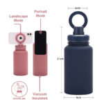 Insulated Water Bottle (with Magsafe Phone Holder) - Drinkware corporate gifts for corporate gifting in Singapore with custom logo branding.Enjoy superior hydration and seamless phone integration with our premium insulated water bottle. Features a secure MagSafe phone holder, double-walled vacuum insulation for long-lasting temperature control, and a leak-proof design. Shop now!
