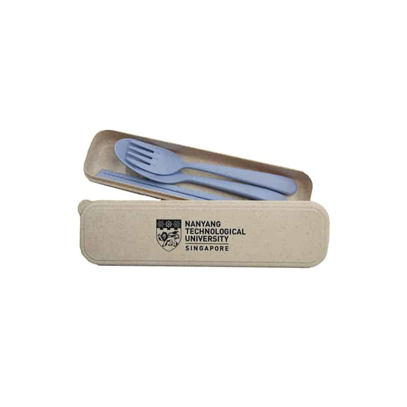 Wheat Straw Cutlery Set Wheat Straw Cutlery Set - lifestyle corporate gifts for corporate gifting in Singapore with custom logo branding. Reduce your environmental impact with our reusable wheat straw cutlery set.
