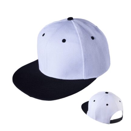2 Tone Cotton Snapback Cap - branded apparel for corporate gifting in Singapore with custom logo branding. 2 Tone Cotton Snapback Cap offers a stylish contrast design and a comfortable fit with soft cotton material.