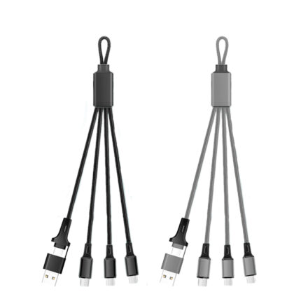3 in 2 Multicable - branded tech gifts for corporate gifting in Singapore with custom logo branding.3-in-2 Multicable offers versatile charging with three connectors in one compact design, making it perfect for multiple devices.
