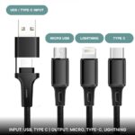 3 in 2 Multicable - branded tech gifts for corporate gifting in Singapore with custom logo branding.3-in-2 Multicable offers versatile charging with three connectors in one compact design, making it perfect for multiple devices.