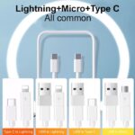 Multi Cable 6 in 1 - branded tech gifts for corporate gifting in Singapore with custom logo branding.Simplify your charging needs with our 6-in-1 multi cable, featuring multiple connectors to power up phones and tablets; it also including ejector pin and mirror.