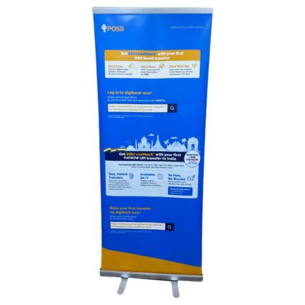 Pull Up Banner - Other corporate gifts for corporate gifting in Singapore with custom logo branding.Stand out at any event with a high-quality customised pull-up banner. Designed to reflect your brand with vibrant, full-colour printing and durable materials. Perfect for trade shows, retail displays, or promotional spaces.