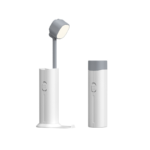 4 in 1 Multifunctional Table Lamp- branded tech gifts for corporate gifting in Singapore with custom logo branding.4 in 1 Multifunctional Table Lamp combines a lamp, powerbank, phone stand, and torch light in one sleek design.