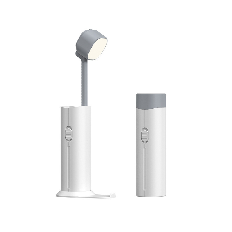 4 in 1 Multifunctional Table Lamp- branded tech gifts for corporate gifting in Singapore with custom logo branding.4 in 1 Multifunctional Table Lamp combines a lamp, powerbank, phone stand, and torch light in one sleek design.
