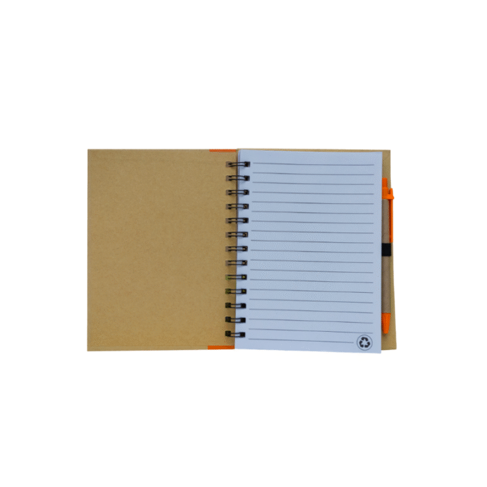 Kraft Cover Notebook with Pen - branded stationery for corporate gifting in Singapore with custom logo branding.This eco-friendly Kraft Cover Notebook with Pen is perfect for jotting down notes, ideas, or to-do lists on the go.