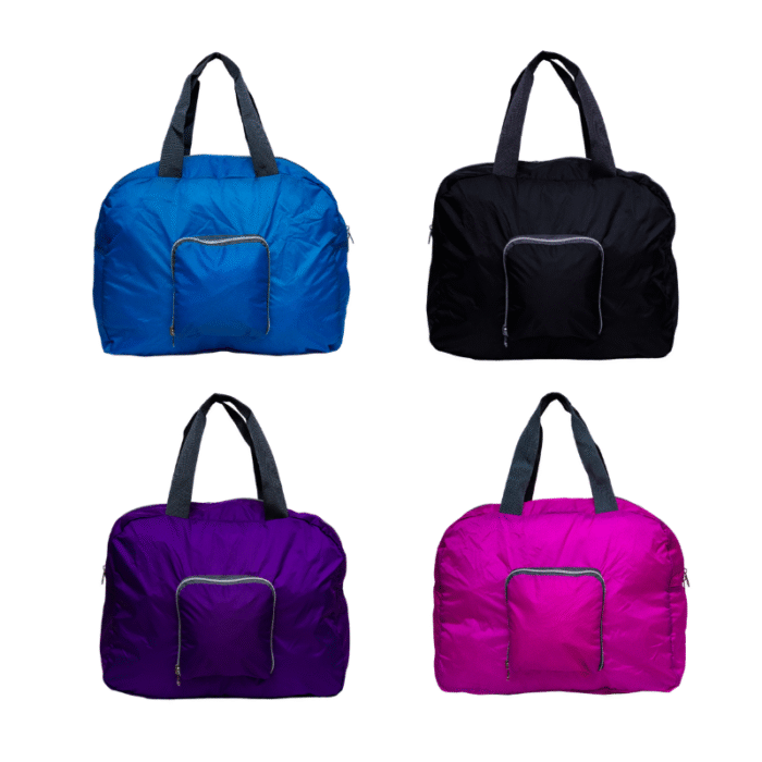 Foldable Travelling Bag - branded bags and pouches for corporate gifting in Singapore with custom logo branding. The foldable travelling bag offers a practical and space-saving design, easily folding into a compact size when not in use.