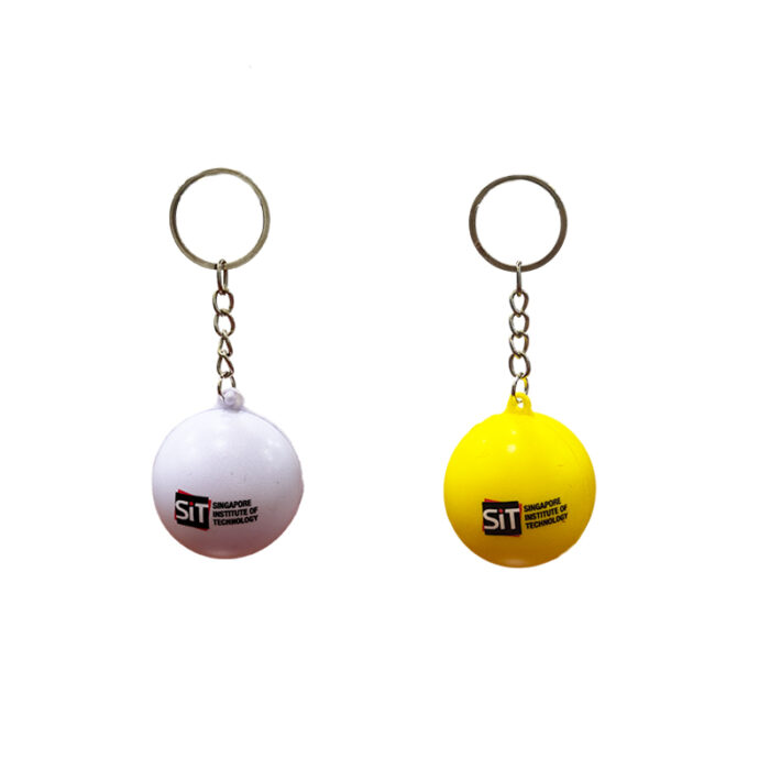 Mini Stress Ball Keychain - Events & Promo corporate gifts for corporate gifting in Singapore with custom logo branding.Relieve tension anytime with this compact mini stress ball keychain. It is a great addition to your keys, bag, or desk for quick relaxation when you need it.
