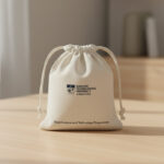 Canvas Drawstring Pouch - branded bags and pouches for corporate gifting in Singapore with custom logo branding. This canvas drawstring pouch is lightweight, reusable, and eco-friendly.