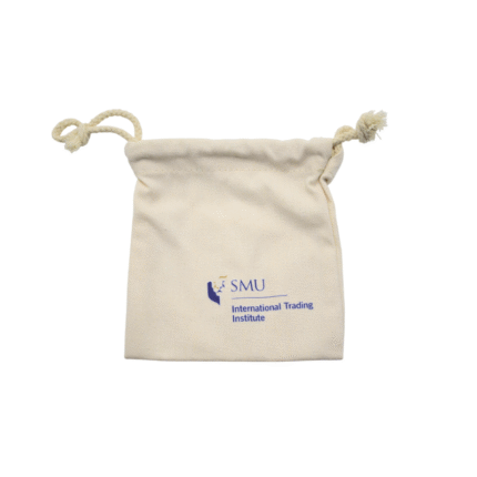 Canvas Drawstring Pouch - branded bags and pouches for corporate gifting in Singapore with custom logo branding. This canvas drawstring pouch is lightweight, reusable, and eco-friendly.