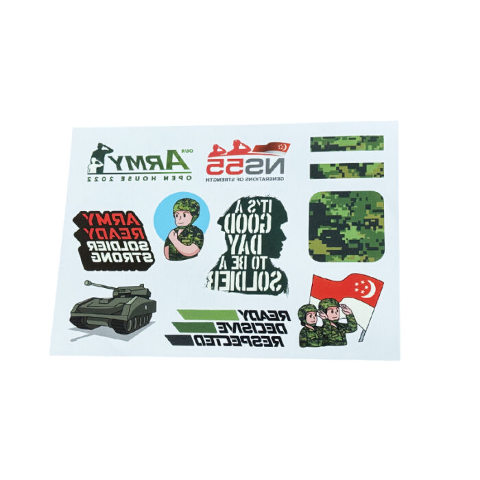 Custom Temporary Tattoos - Events & Promo corporate gifts for corporate gifting in Singapore with custom logo branding.These custom temporary tattoos are a fun and unique way to personalize any event or celebration. Easy to apply and skin-safe, they’re perfect for parties, brand promotions, or creative giveaways.