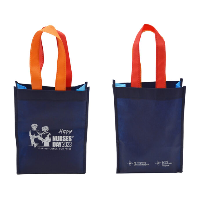Non-Woven Bag - branded bags and pouches for corporate gifting in Singapore with custom logo branding. Non-woven bags are eco-friendly, reusable alternatives to plastic bags.