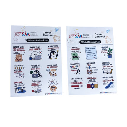 ticker - Stationery corporate gifts for corporate gifting in Singapore with custom logo branding. This eye-catching sticker is perfect for events, adding a fun and memorable touch to giveaways, gift bags, or decor. Its durable, waterproof design ensures it lasts long after the event is over.