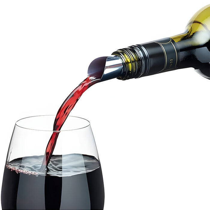 Wine Pourer Disc - branded drinkware for corporate gifting in Singapore with custom logo branding. The Wine Pourer Disc is a sleek, reusable tool designed to ensure a smooth, drip-free pour every time.