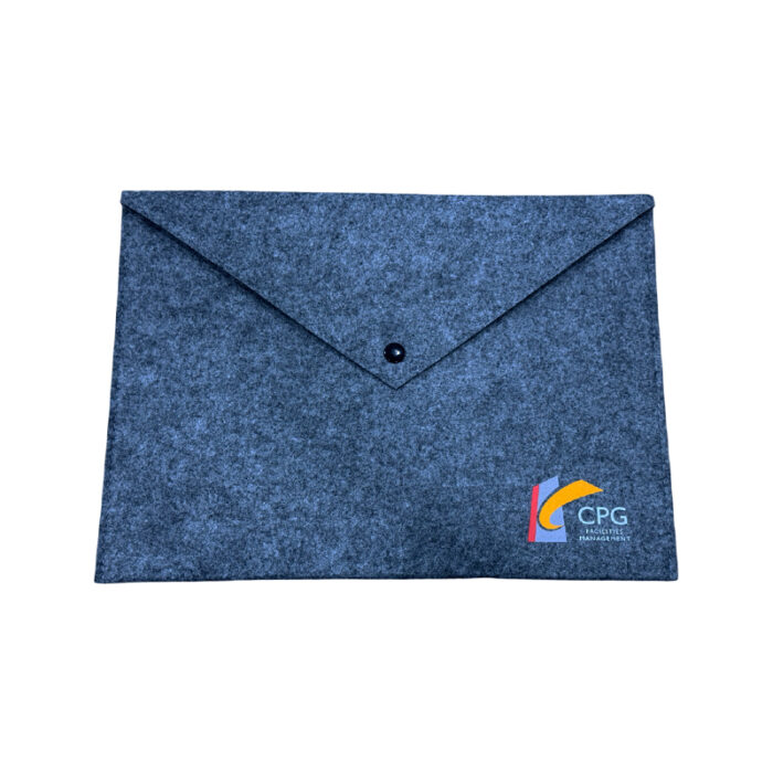 A4 Felt Folder - Stationery corporate gifts for corporate gifting in Singapore with custom logo branding.This A4 felt folder keeps your documents neat and protected, perfect for work or school.