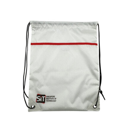 Drawstring Backpack - branded bags and pouches for corporate gifting in Singapore with custom logo branding. Drawstring backpack is a lightweight bag with strings that tighten at the top to close it.