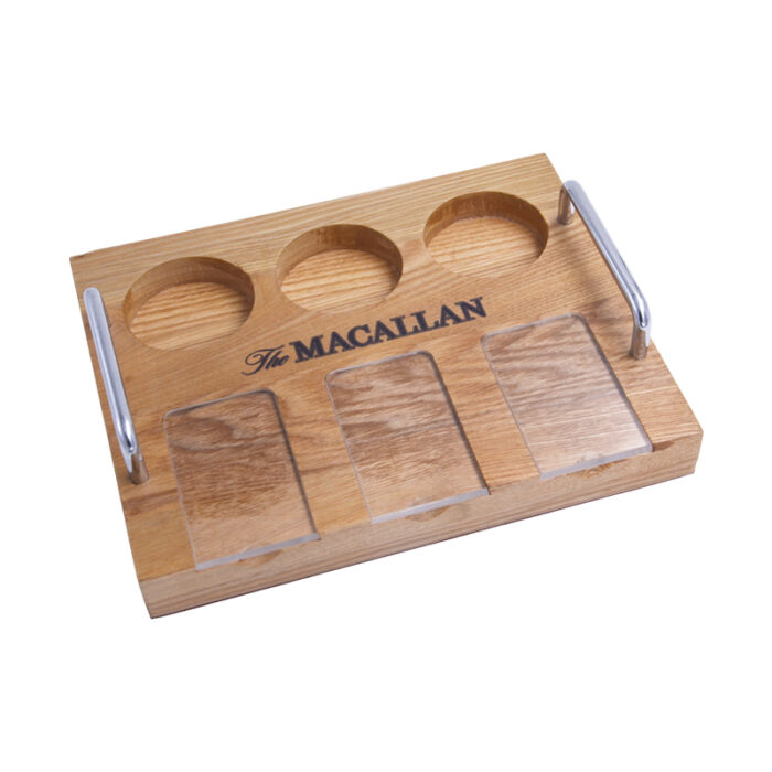 Wooden tray -custom packaging for corporate gifting in Singapore with custom logo branding.