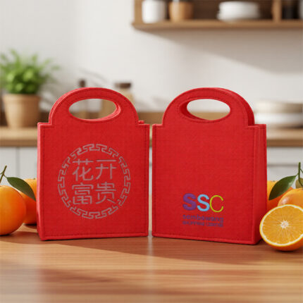Mini Felt Bag - branded bags and pouches for corporate gifting in Singapore with custom logo branding.
