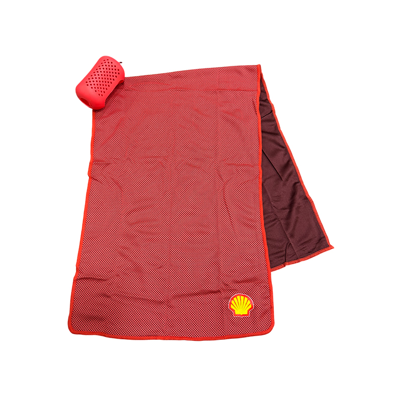 Pocket Size Towel with Casing - lifestyle corporate gifts for corporate gifting in Singapore with custom logo branding. This pocket-size towel comes with a durable silicone casing for easy, hygienic storage.