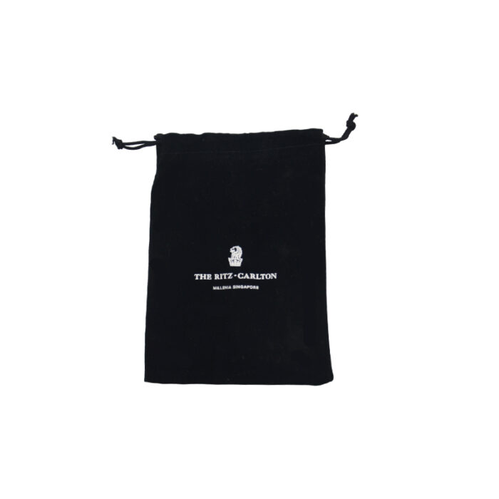 Velvet Drawstring Pouch - branded bags and pouches for corporate gifting in Singapore with custom logo branding. The velvet drawstring pouch is soft and elegant, adding a touch of luxury to any setting.