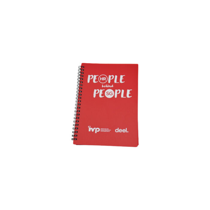 Wire O Notebook - Stationery corporate gifts for corporate gifting in Singapore with custom logo branding.Wire-O notebook features double-loop wire binding that allows pages to lie flat and turn easily. It's perfect for note-taking, journaling, or professional use.