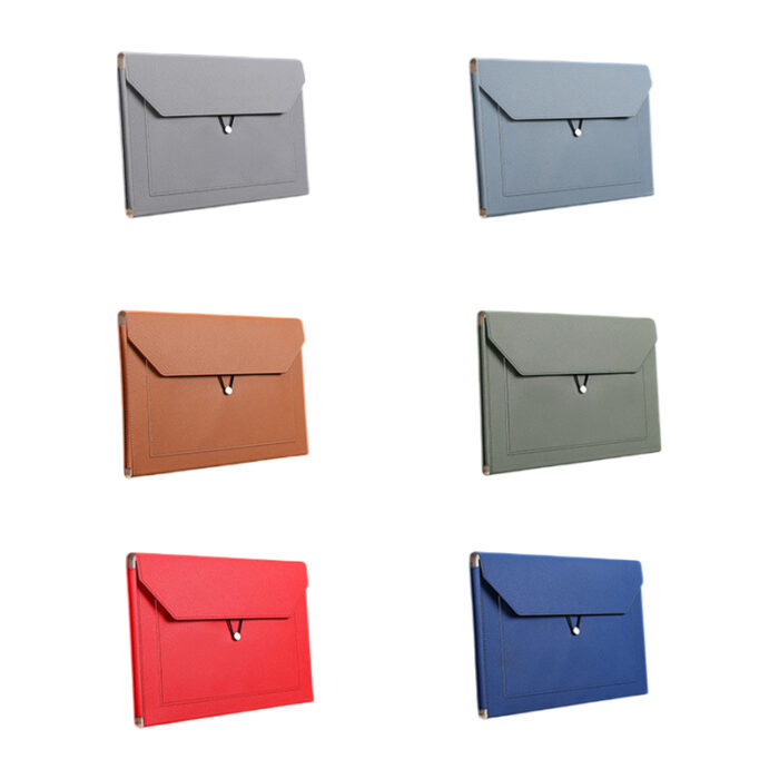 A4 PU Folder - Stationery corporate gifts for corporate gifting in Singapore with custom logo branding. Stylish and durable A4 PU folder, perfect for organizing documents, notes, and stationery. The front features a zipper compartment, providing secure storage for small essentials like pens, cards, or receipts.