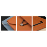 A4 PU Folder - Stationery corporate gifts for corporate gifting in Singapore with custom logo branding. Stylish and durable A4 PU folder, perfect for organizing documents, notes, and stationery. The front features a zipper compartment, providing secure storage for small essentials like pens, cards, or receipts.