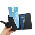 Customised PU Passport Holder and Luggage Tag Set Singapore - Travel gifts for corporate gifting in Singapore with custom logo branding.This PU leather passport holder and luggage tag set designed for modern travelers. Perfect as a thoughtful gift for clients, employees, or loved ones, this set can be customized with your company logo.
