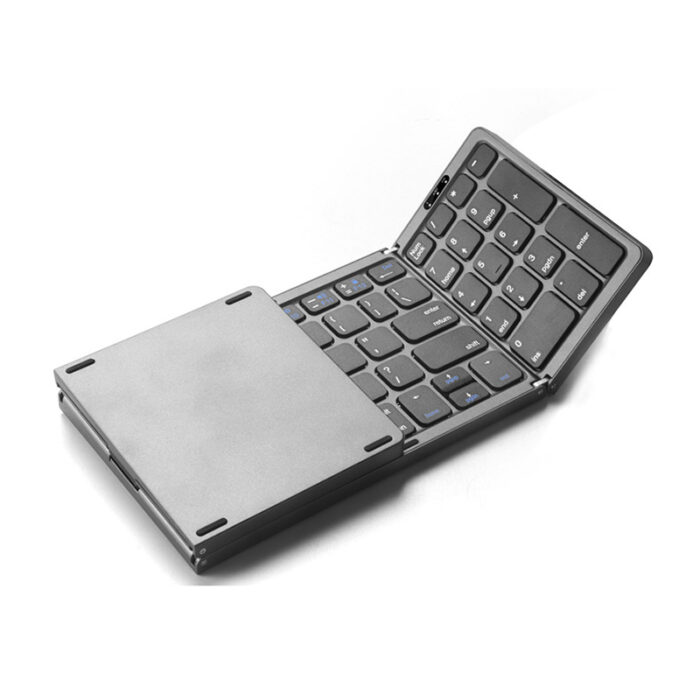 Foldable Wireless Bluetooth Keyboard - branded tech gifts for corporate gifting in Singapore with custom logo branding. Foldable wireless Bluetooth keyboard features a slim, portable design for easy travel.